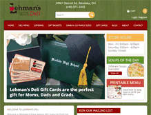 Tablet Screenshot of lehmansdeli.com